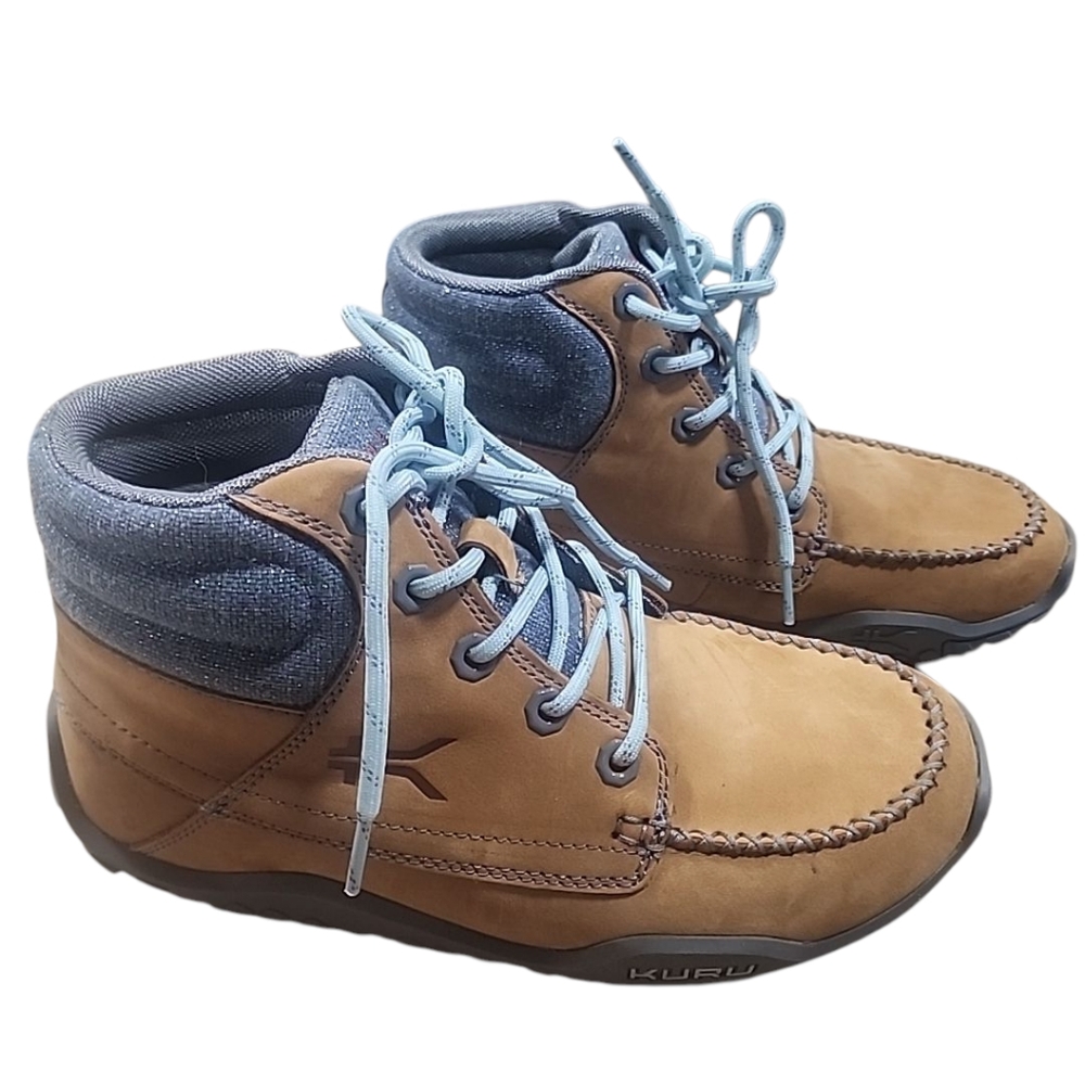 Kuru Quest Tan Leather Glitter Athletic Trail Hiking Boots Shoes Size 8.5 NEW